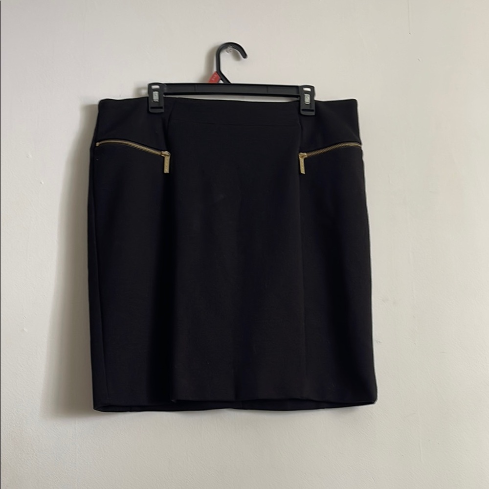 Elegant Black Skirt with Gold Accents